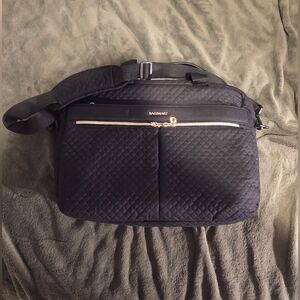 Black Quilted Laptop Bag